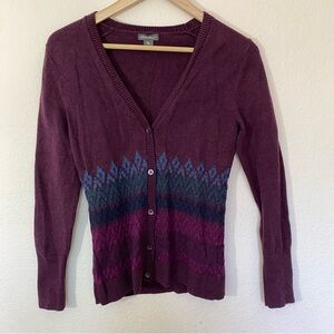 Eddie Bauer Purple Cardigan Sweater